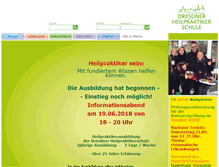 Tablet Screenshot of dresdner-heilpraktikerschule.de
